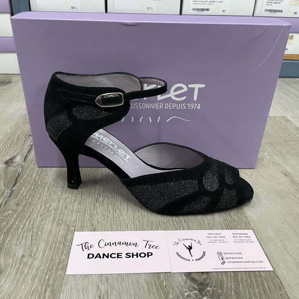 Merlet Samuela Ballroom shoe in Noir
